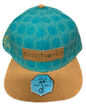 Teal With Leather Patch Euphoria Wellness Hat