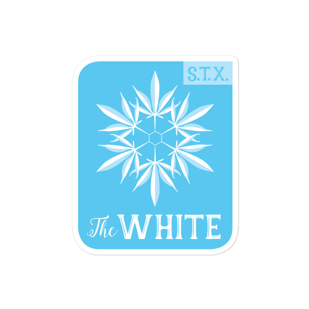 The White STX Strain Sticker
