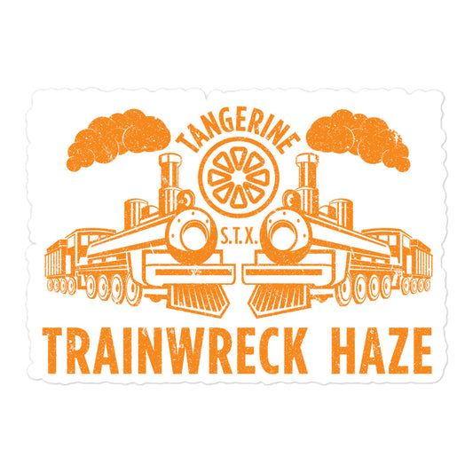 Tangerine Trainwreck Haze STX Strain Sticker