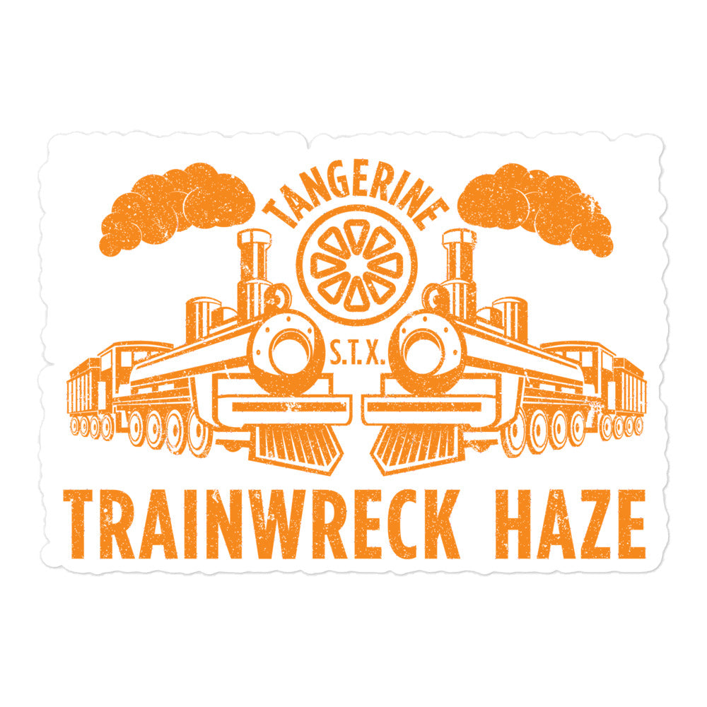 Tangerine Trainwreck Haze STX Strain Sticker